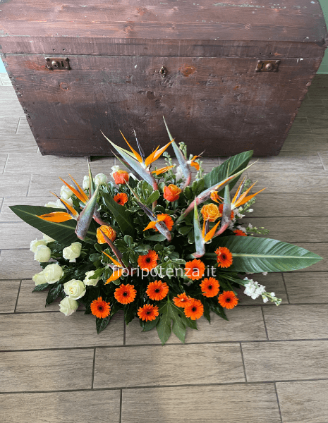 Cuscino funebre colorato fiori misti a scelta del fiorista