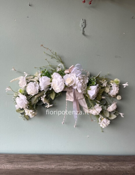 GHIRLANDA NATALIZIA BIANCA, lunghezza 60 cm